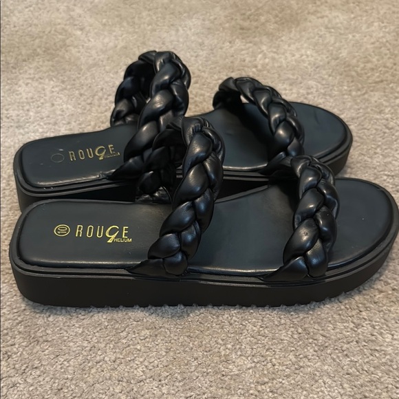 Rouge Black Braided Sandals - Picture 3 of 7